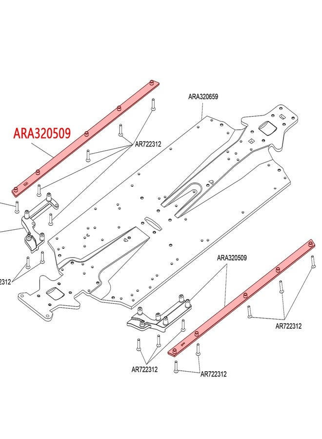 MOSHNOLY Carbon Fiber Widening Side Skirts ARA320509 for ARRMA 1/7 6S Limitless F1/Infraction/Felony,3mm Durable Side Guard Protection,Body Side Panel Chassis Cover,Skid Plate Protect-2.56 * 11 * 0.12 inches - Image 5
